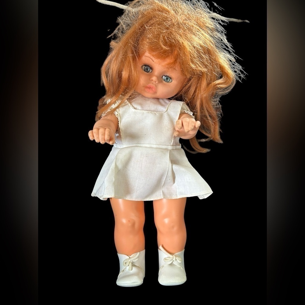Rare Vintage Jesmar Girl Doll Red Hair and Blue Eyes